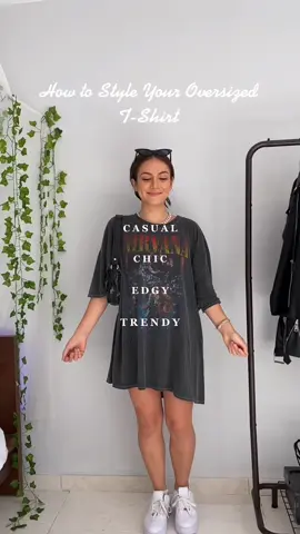 1 Oversized T-Shirt, 4 Ways! 🦋💗 #styletips #outfitinspo #fashion #style #fashioninspo #styleinspo #oversizedshirt #outfitideas #OOTD #styleinspo