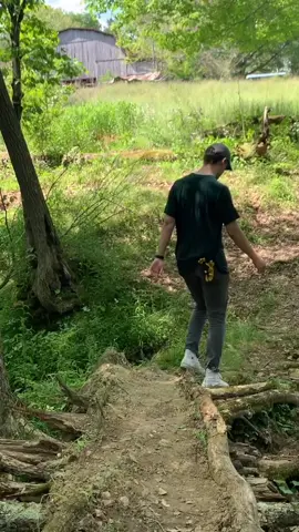 transforming the “cool area behind my house that has a waterfall” into a hangout spot: Day 3