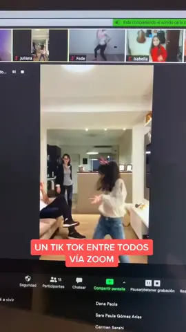 Hoy hice show en el cumple de juliana y armamos un tik tok entre todos. Virtualmente #parati #dance #magic #zoommyface #cumpleaños