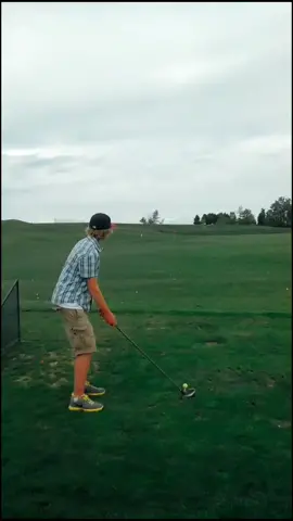 Wait for it...the TEE goes further than the ball!! #golf #bozeman #montana #myson