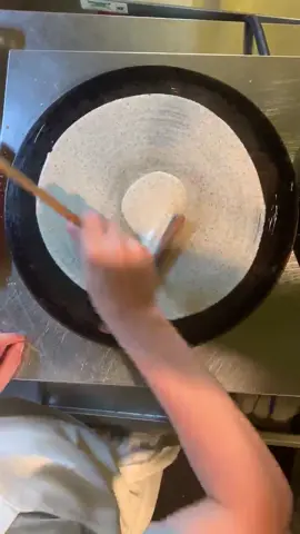 Anyone else love watching crepes being made? #fyp #foryou #satisfying #sosatisfying