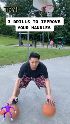 9 basketball drills to improve your handle with only 2 balls! #fungbros #tiktokpartner #LearnOnTikTok #basketball #asian #NBA #chinese #asianguy