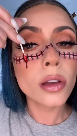 Practicing my stitches for Halloween 👻 #HiddenTalents #artskills #sfxmakeup #makeuptutorial #foryou