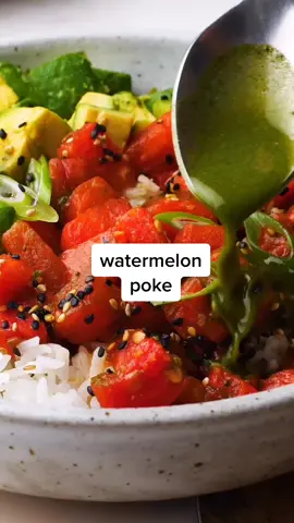 watermelon poke (vegan) Instagram: @lindseyeatsla | #homechef #recipevideo #fyp #foodfam #tiktokfood #vegan