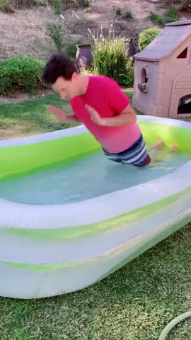 I thought this would be a really good idea until my face hit the freezing cold water. #flip #summerplay