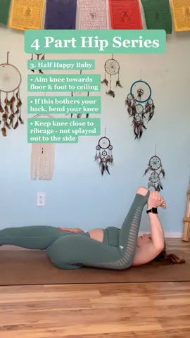 Tight hips? This 4 part hip series is great to add into your daily routine! #workoutfromhome #WorkoutPlan #LearnOnTikTok #tiktokpartner #yoga