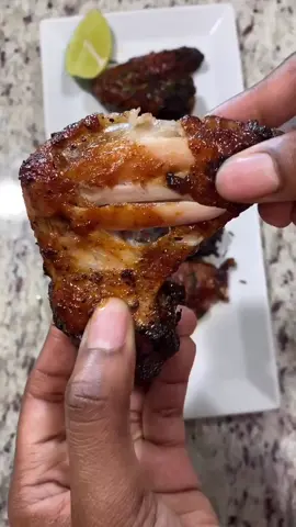 You hungry? Make these quick & easy oven roasted #bbq #jerk #wings #tiktokcooking