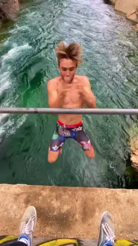 We’re nuts 🥜 @coreyfunk #bestfriendday #familystorytime #cliffjumping #stunt #howto
