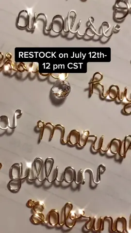 I’ll also be announcing the 10k giveaway winner soon! 🤍 #fyp #jewelry #restock #SmallBusiness #namenecklace #resin