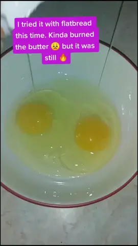 I was out of regular bread. #LittleBitFancy #MAYBEITSMAYBELLINE #food #cooking #tiktokfood #breakfast #cookingchallenge
