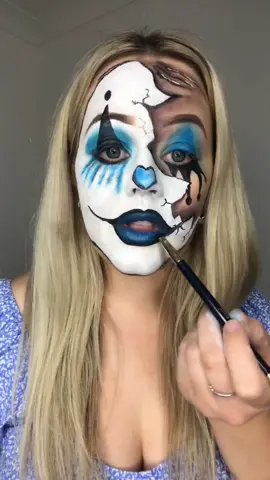 🤡 makeup inspo makeupbylisel on IG forgot your press the 60sec damn it #fyp #makeup #clownmakeup #foryou #foru #makeup #mua #facepaint