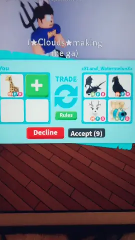 i love my mega giraffe and it took so long, i need to know yes or no? #fyp #roblox #adoptme #follow #foryoupage #giveaway #trades #offer #megagiraffe
