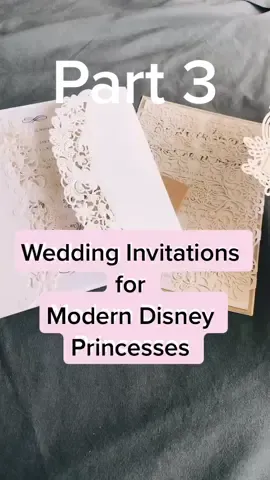 Part 3 of Modern Disney Princess Invitations. #disney #invitations #disneyprincess #weddingplanner