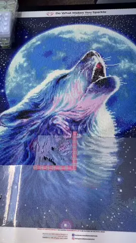 𝚆𝚘𝚛𝚔𝚒𝚗𝚐 𝙾𝚗 𝙼𝚢 𝙳𝙰𝙲 ☕︎︎ // #diamondpainting #fyp #dac #wolf #5ddiamondpainting