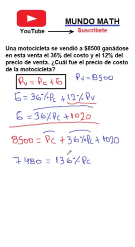 Síguenos en nuestro canal de youtube #mundomath #matematica #aritmetica