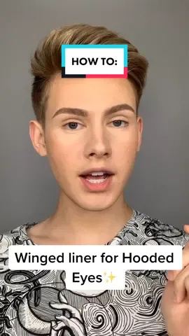 How I do winged liner with Hooded eyes!🖤✨What would u like to learn next? #makeup #makeuptutorial #viral #makeuphacks