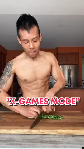 X Games Mode💯 #sixpackchef #chef #cooking #nolook #knifeskills #foodchallenge #cookingchallenge #favoriterecipe #yougotit #hiteverybeat #xgamesmode
