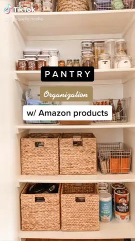 Simple and easy pantry organization! #organizer #organization #organizationhacks #amazonfinds #amazonmusthaves #amazonorganizing #rentalfriendly #rent