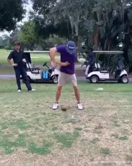 This golf swing is DIFFERENT. 😳😂 (via @drumccarty/Instagram)