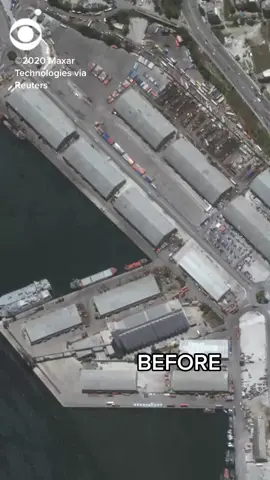 Before and after photos of Beirut port show extensive devastation #news #beirut #explosion