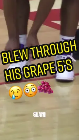 Not the Grape 5’s 😢 @lilgup13 got 💧 on deck though‼️ #slam #slamhs #joshchristopher #sneakerhead #hypebeast #jordans #basketball #quavo #jamorant