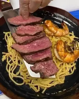 Surf and turf for dinner? #Alphets #StanleyCup #food #tiktokfood #noodle #Foodie #shrimp