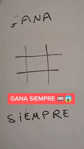 GANA SIEMPRE al tres en raya!! 🎲🎰 #tresenraya #tiktaktoe #tiktok #viral #foryou #viral #parati #magic #trick #magia #reto #trucos