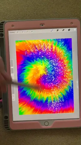 creating some tie dye on procreate! should i make a tutorial on this? #fyp #procreate #procreateapp #tiedye