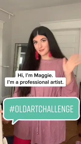 I’m gonna give this painting away on my insta @iamnotmaggie & I challenge other artists to share their old art 🎨 #oldartchallenge #fyp #tiktokartist