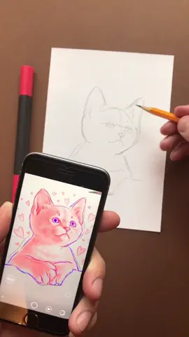 ☺️ #Learn how to #draw this cute  #Kitty step-by-step on #SketchAR. #sketch #art #draw #paint
