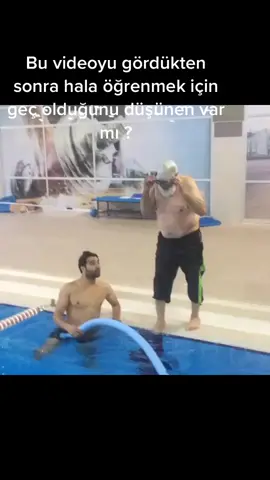 Yaşın önemi yok siz yeterki yüzmeyi öğrenmek isteyin. #instagram profilimi ziyaret ederek eğitim videolarından yararlana bilirsiniz. #yüzme #havuz