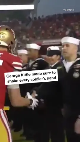 So much respect ✊🏼 #georgekittle #49ers #nfl #nflvideos #nflfootball #sanfrancisco #wholesome #supportourtroops #foryoupage #fyp #foryou