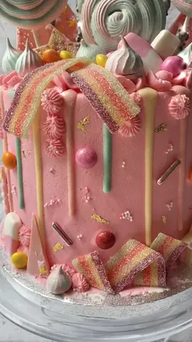 Candy land cake 🍭🍬🍭 #chloescakes #fyp #foryou #foryoupage #cake #cakevideo #caketutorial #cakeart #dripcake #cakedecorating #candycake #candy