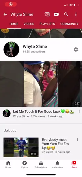 Subscribe My YOUTUBE CHANNEL - Whyte Slime 🐍💚 #whytefolkz