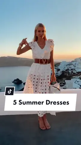 5 dresses for Santorini. Which one? 🤗 #fashion #TikTokFashion #santorini