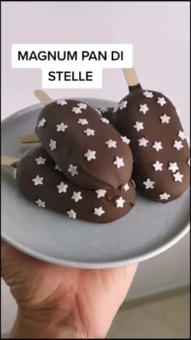 RICETTA Magnum pan di stelle 😍 #cioccolato #magnum #gelato #pandistelle #ricettafacile #fattoincasa #mangiosano