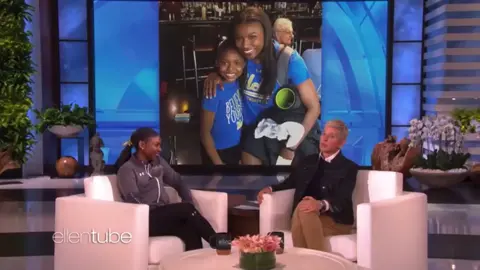 @nia.nation gets surprised by Ellen with her little sister. Nia pls follow us your our idol!! #WaitForTheGreats #fyp#viral#nianation