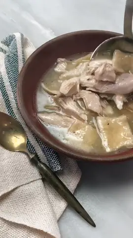 Homemade chicken and dumplings are the perfect comfort food! #fyp #HomeCooking #EasyMeal #TikTokPartner #LearnOnTikTok