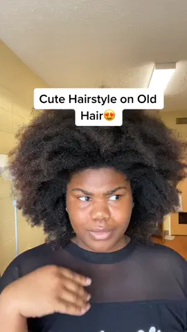 #downsouthhoodbaby style 😌😂. Old natural hair can be cute too sis ♥️. #TodayILearned #naturalhair #type4hair #hairtips #bighair #viral #hairstyle