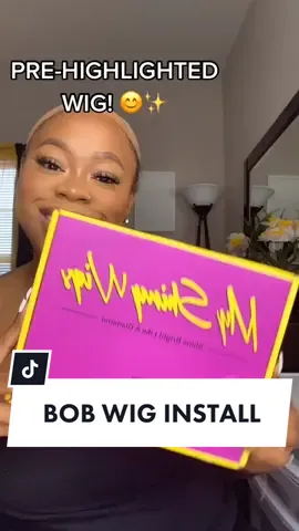 👏🏾 to highlights! #wig #wighair #wiginstall #hairstyle #hairinstall #hairinspiration #myshinywigs #bobwigs #bobwiginstall #lacefrontwig