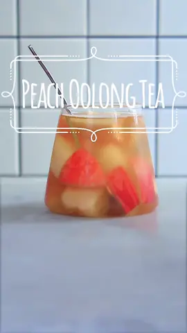 Peach Oolong Tea #peach #oolong  #tea #fruittea #howtomakeadrink #drink #summervibes #mrrockstea #foryou #fyp #tiktokusa.