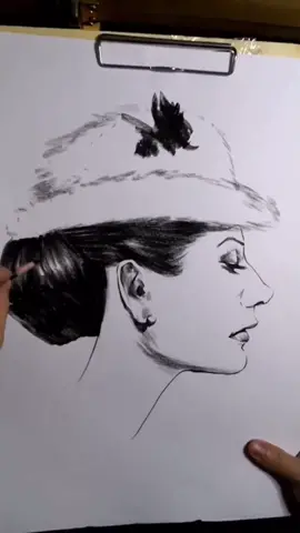 Profile portrait draw #drawingfollowers #draw #sketch