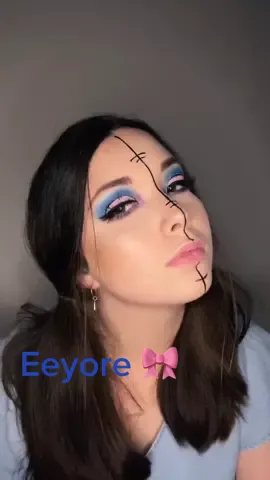 Day 5: Eeyore 🎀 “my bum hurts” 😂 this is too cute #foryou #makeuptransformation #fyp #disneymakeupchallenge #disney