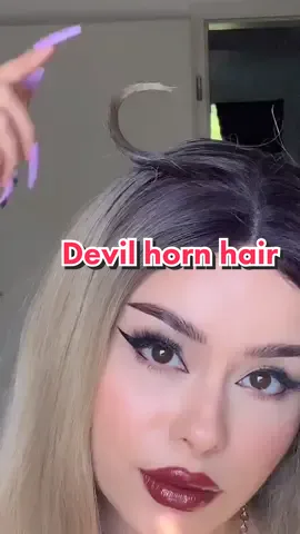 Devil baby 😈 #hairstyle #hairtutorial #hairtransformation #devilhorns #fyp