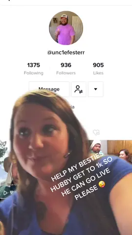 #greenscreen @unc1efesterr help my besties hubby get to 1k so he can go live! #MorningCheer #heishilarious #YouHaveTo #craycray #addhim #stalkus