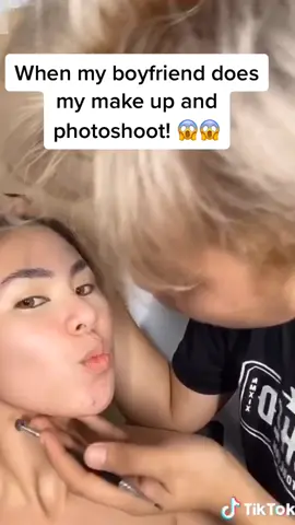 My boyfriend does my make up and photoshoot me! 😱 OMG see the result 🥺😭 #lenieaycardo #fyp #foryoupage #relationshipgoals @hajiealejandro0