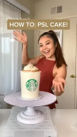 raise your hand if you love PSL 🙋🏻‍♀️ #cake #cakedecorating #psl #basic #satisfying #starbucks #fyp #tiktoktutorial #baking #fall