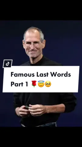 🥺#DidYouKnow #celebs #famouslastwords #stevejobs #michaeljackson #bobmarley