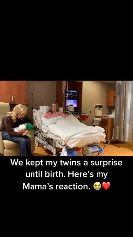 ￼￼ we kept my twins a surprise until they were born. My mom‘s reaction gets me every time. #MomsofTikTok #momsover30  #twins #surprise #twinsisters ￼
