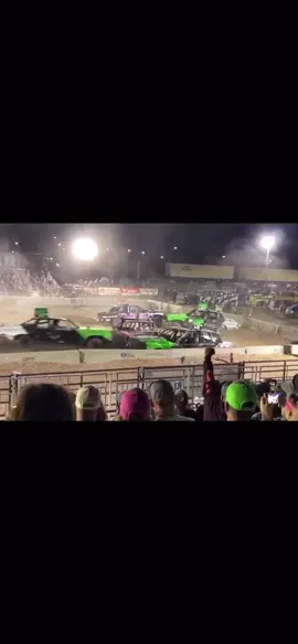 He’s seeing stars after this solid shot! #ouch #demolitionderby #derbylife #derbycars